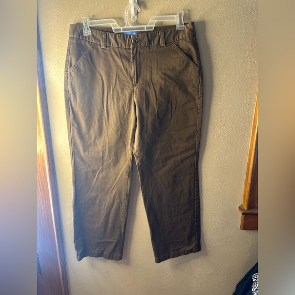 DOCKERS Size 16P PETITE Womens Brown SURE FIT WAISTBAND Stretch TROUSER Pants - Picture 1 of 5